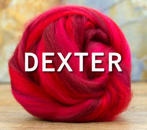23 Micron Merino Blend Combed Top - DEXTER - 1 ounce  - m