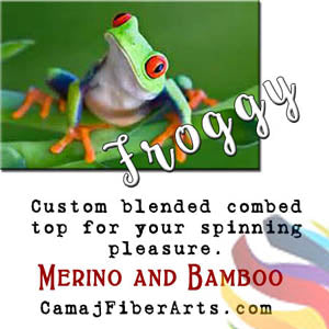 23 Micron Merino/bamboo rayon - FROGGY custom blend just for Camaj Fiber Arts - one ounce - M