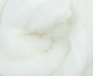 SNOW ON THE MOUNTAIN Fine denier white nylon roving - One Ounce -Sold by Jessica