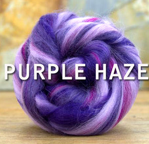23 Micron merino blends - PURPLE HAZE - ONE POUND - This is a group order, Please give up to 3 weeks for shipment