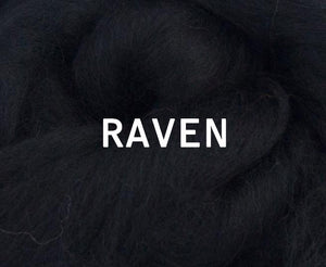 Corriedale combed top raven - ONE POUND PRE ORDER - PLEASE GIVE ABOUT 3 WEEKS FOR SHIPPING