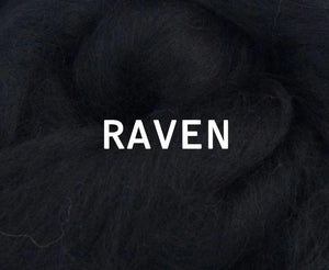 New Sale! 18 Micron Superfine Merino Combed Top - RAVEN - 1 Ounce - Sold by Jessica