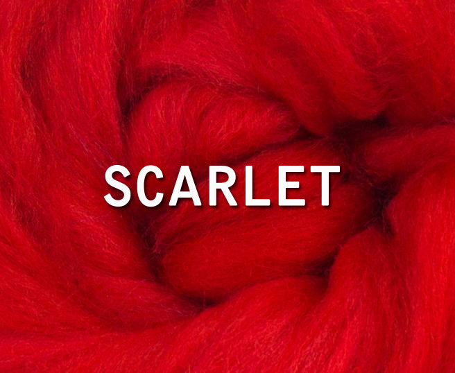 23 micron Merino SCARLET one Ounce - M