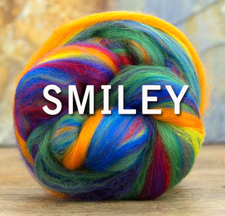 SMILEY 23 Micron Merino blend Combed Top - ONE POUND Pre-Sale - Please allow up to 3 weeks for shipment