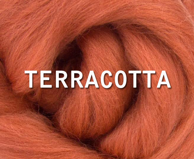 23 micron Merino Terracotta  - by the ounce 0- m