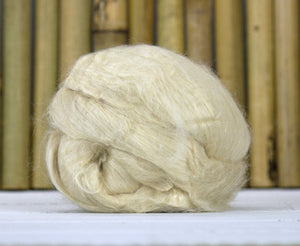 Tussah Silk BLEACHED Combed Top - 4 Ounces - J