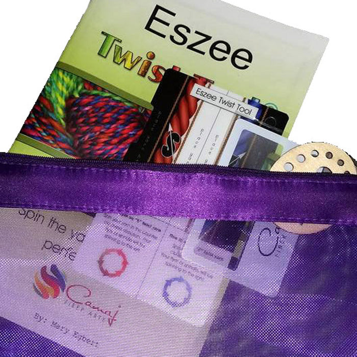 Eszee Twist Tool twist reference card and yarn planner *